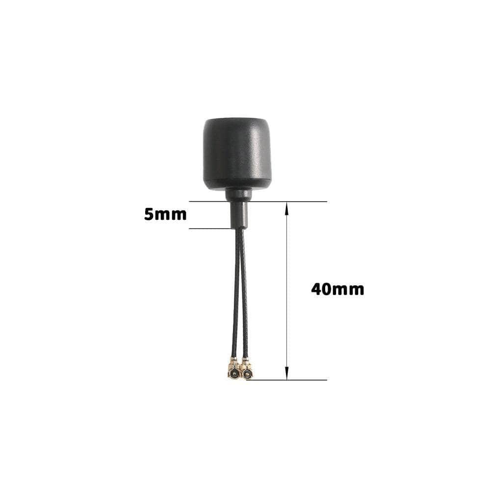 FlyFishRC Osprey Dual Band Antenna 5.8GHz / 2.4GHz U.FL Antenna for DJI O3 Air Unit - Black - Choose Version at WREKD Co.