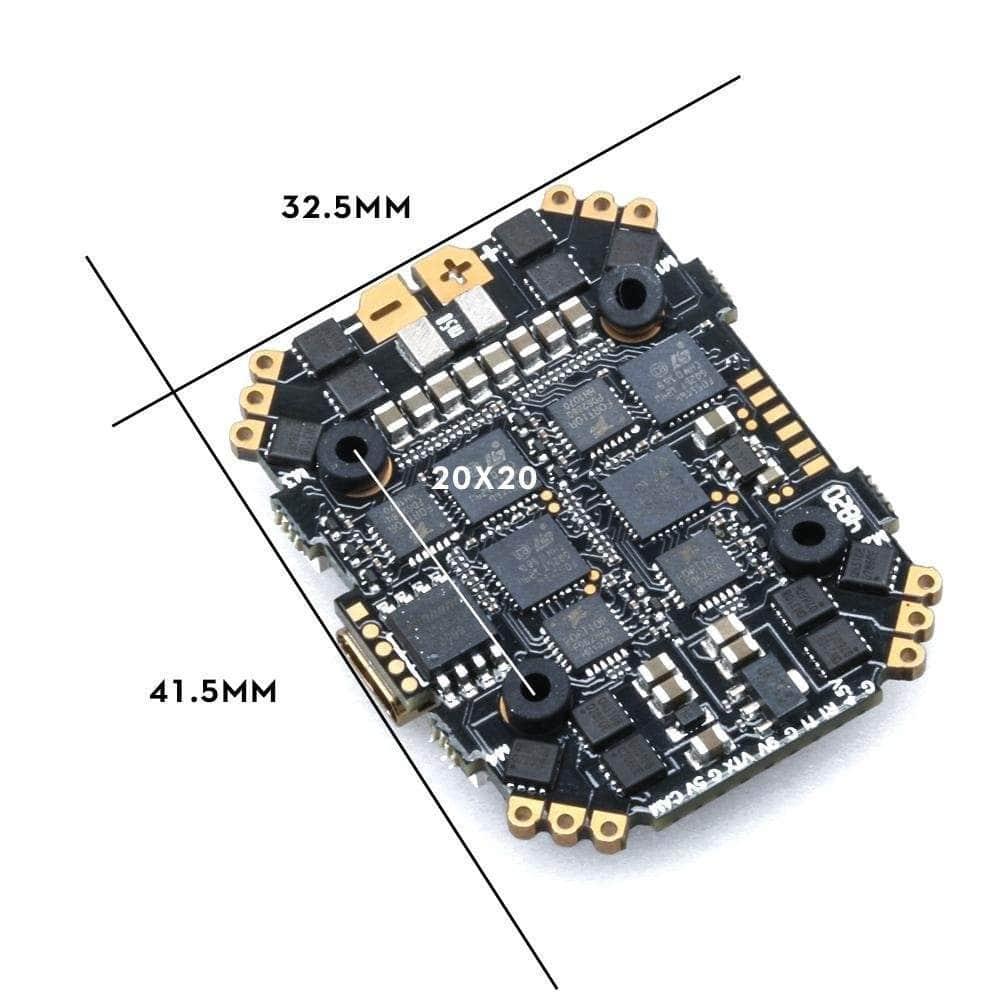 Flywoo GOKU GN F745 EVO HD 2-6S 20x20 AIO Flight Controller w/ 40A 32Bit 4in1 ESC at WREKD Co.