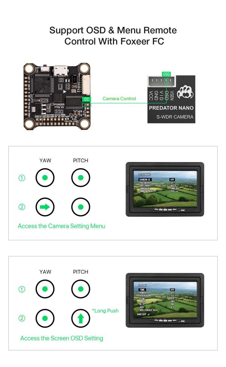 Foxeer Predator 5 Nano Racing Camera 4ms Latency w/ 1000TVL 1.7mm Lens - Choose Version / Color at WREKD Co.
