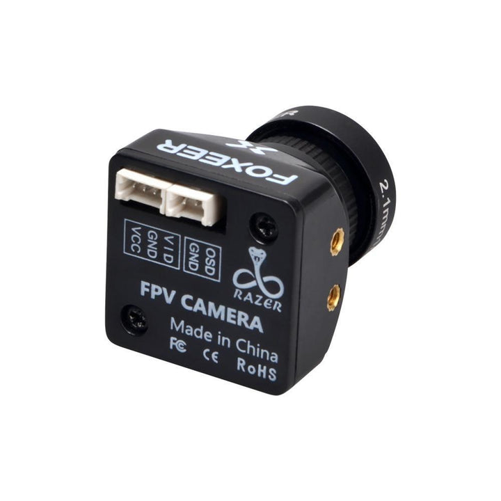 Foxeer Razer V2 Mini 1200TVL 4:3 PAL/NSTC CMOS FPV Camera (2.1mm) - Black at WREKD Co.