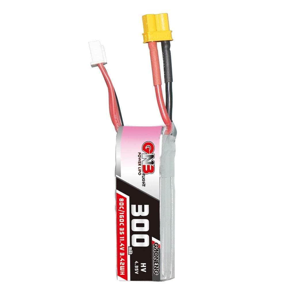 Gaoneng GNB 11.4V 3S 300mAh 80C LiHV Micro Battery - XT30 at WREKD Co.