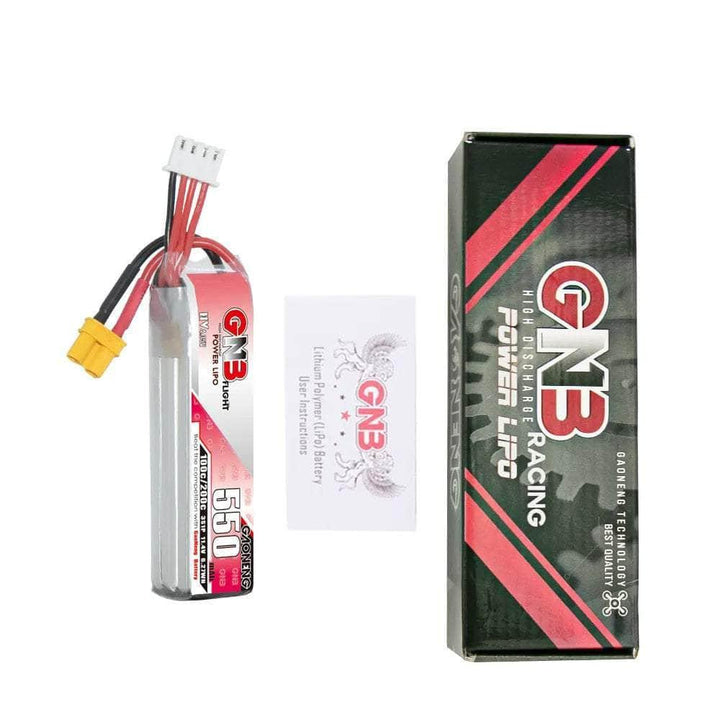 Gaoneng GNB 11.4V 3S 550mAh 100C LiHV Micro Battery (Long Type) - XT30 at WREKD Co.