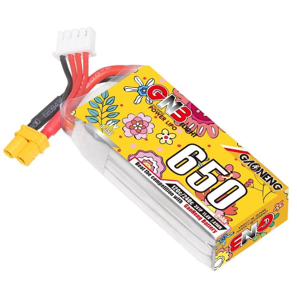 Gaoneng GNB 11.4V 3S 650mAh 120C LiHV Micro Battery - XT30 at WREKD Co.