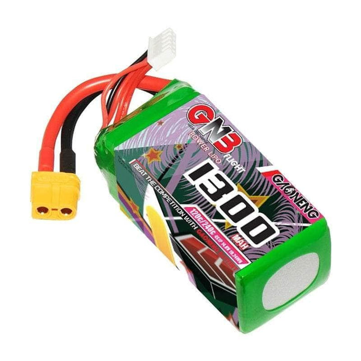 Gaoneng GNB 14.8V 4S 1300mAh 120C LiPo Battery - XT60 at WREKD Co.