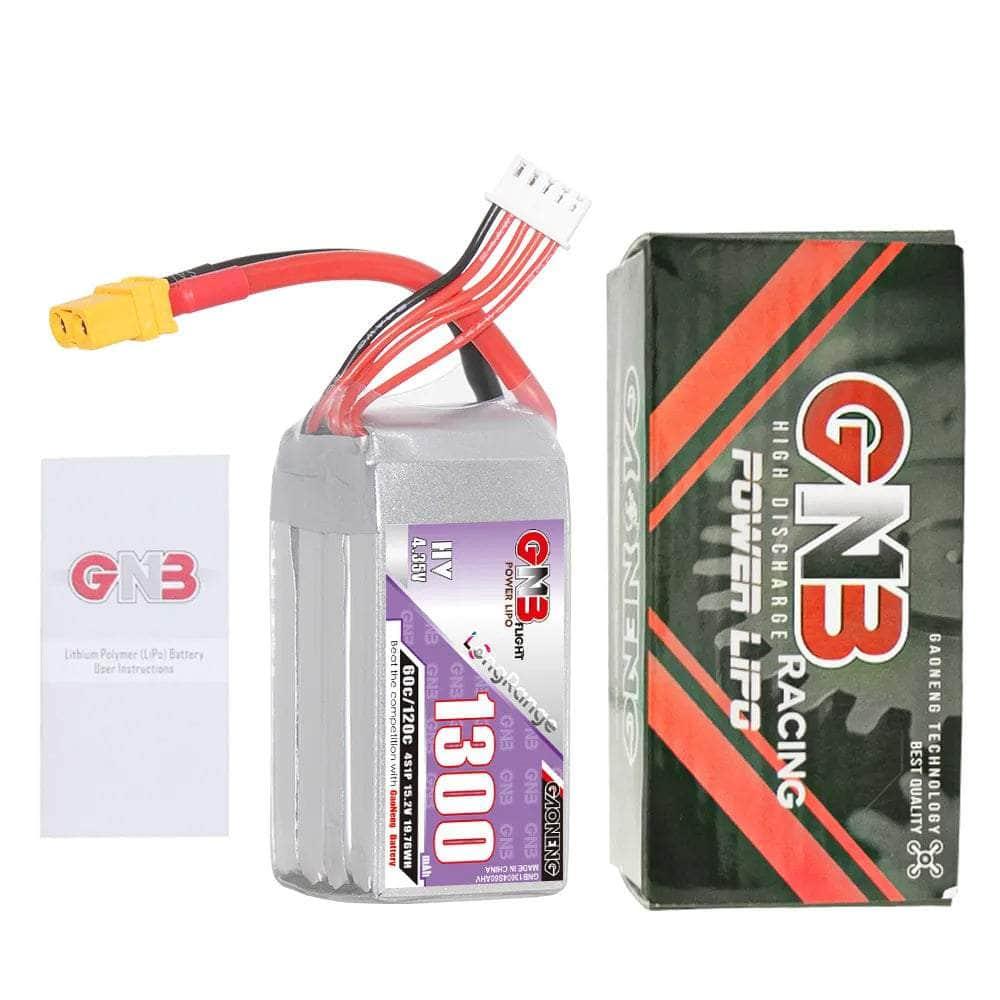 Gaoneng GNB 15.2V 4S 1300mAh 60C LiHV Battery - XT60 at WREKD Co.