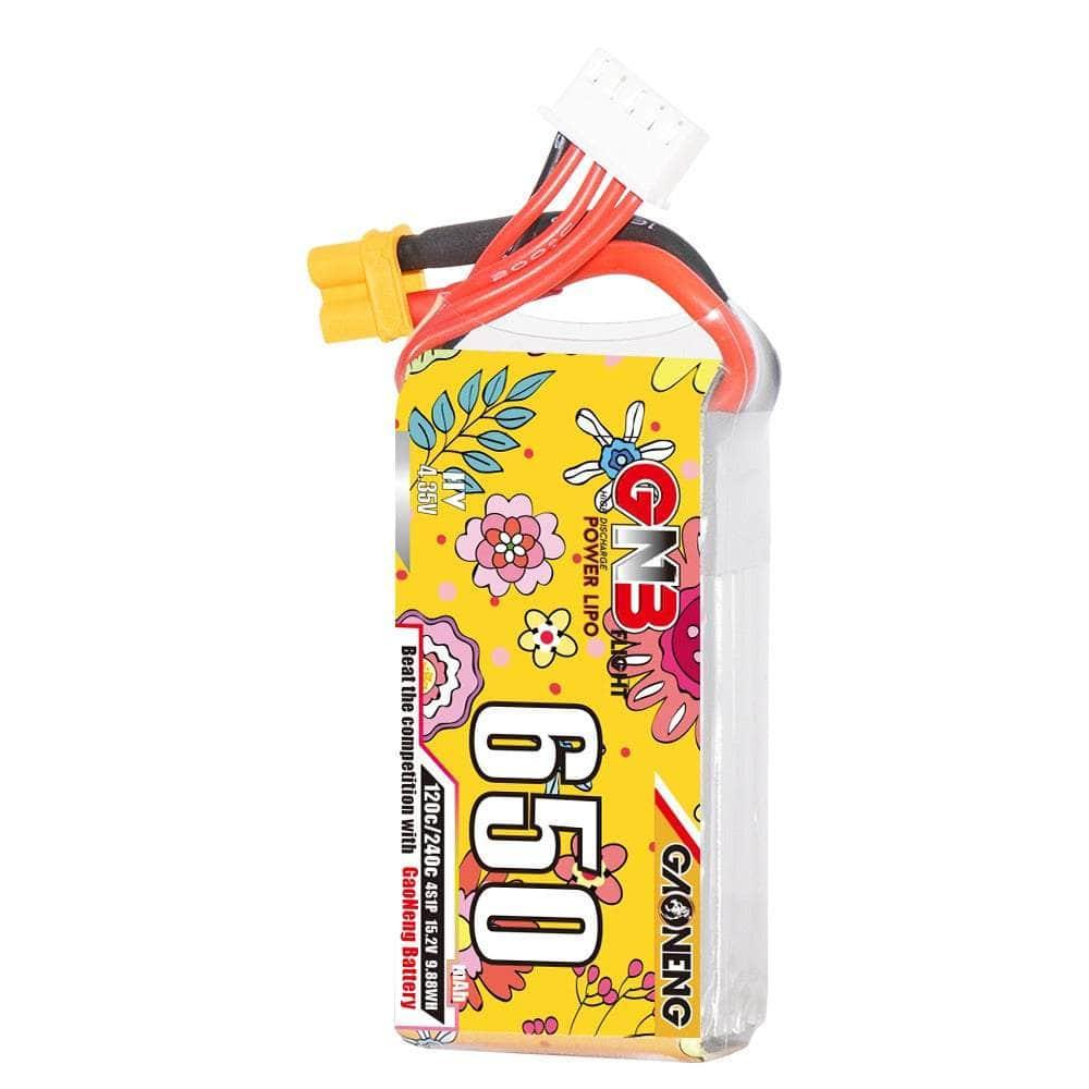 Gaoneng GNB 15.2V 4S 650mAh 120C LiHV Micro Battery - XT30 at WREKD Co.