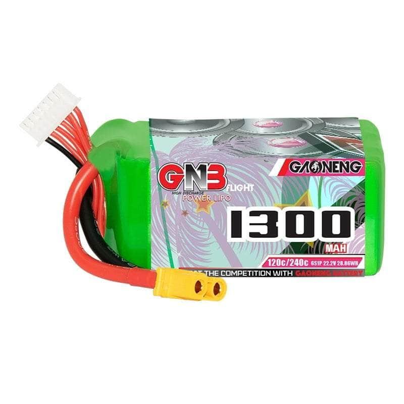 Gaoneng GNB 22.2V 6S 1300mAh 120C LiPo Battery - XT60 at WREKD Co.