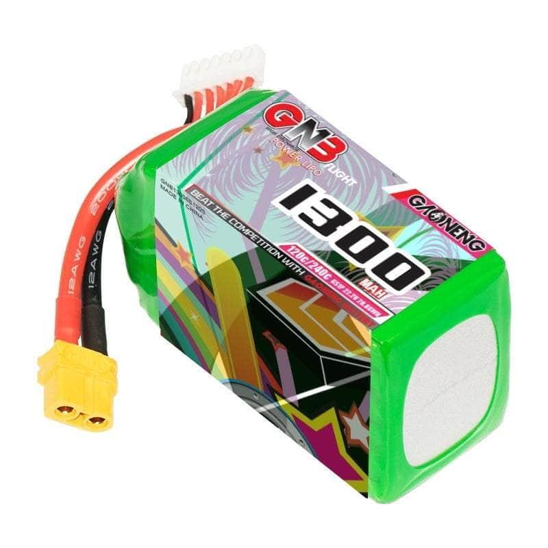 Gaoneng GNB 22.2V 6S 1300mAh 120C LiPo Battery - XT60 at WREKD Co.