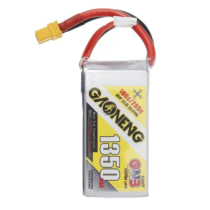 Gaoneng GNB 22.2V 6S 1350mAh 100C LiPo Battery - XT60 at WREKD Co.