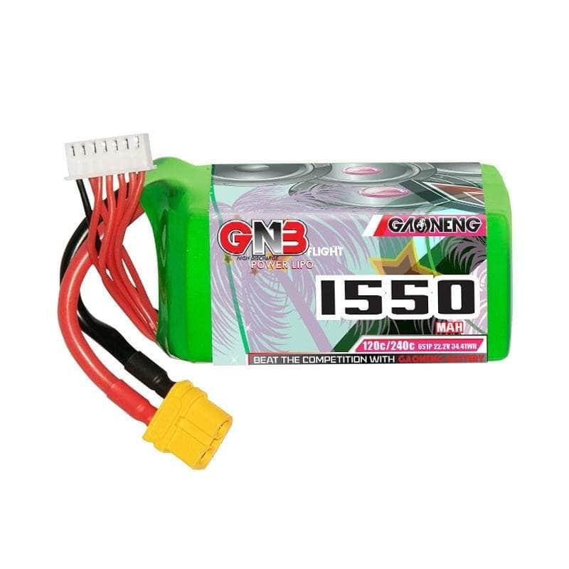 Gaoneng GNB 22.2V 6S 1550mAh 120C LiPo Battery - XT60 at WREKD Co.