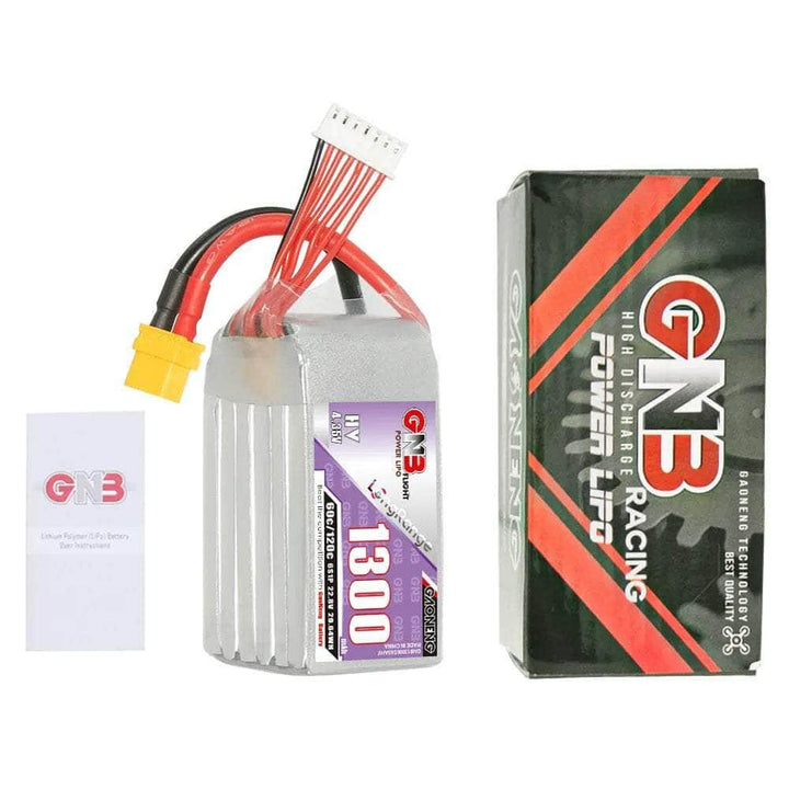 Gaoneng GNB 22.8V 6S 1300mAh 60C LiHV Battery - XT60 at WREKD Co.