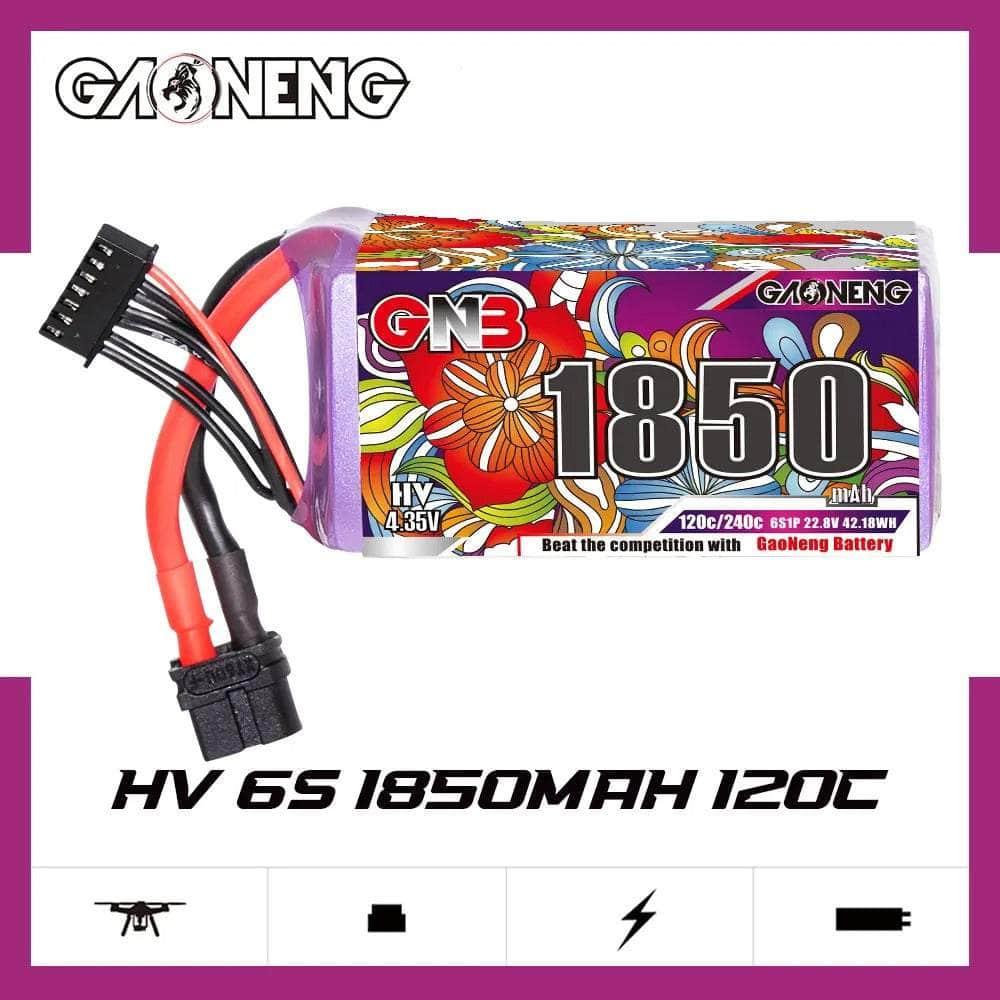 Gaoneng GNB 22.8V 6S 1850mAh 120C LiHV Battery - XT60 at WREKD Co.