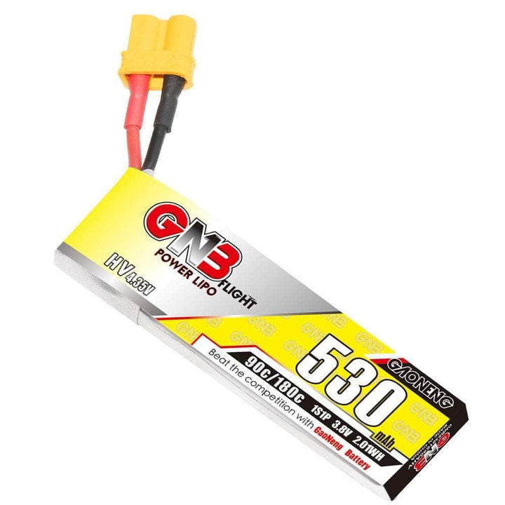 Gaoneng GNB 3.8V 1S 530mAh 90C LiHV Whoop/Micro Battery - XT30 at WREKD Co.