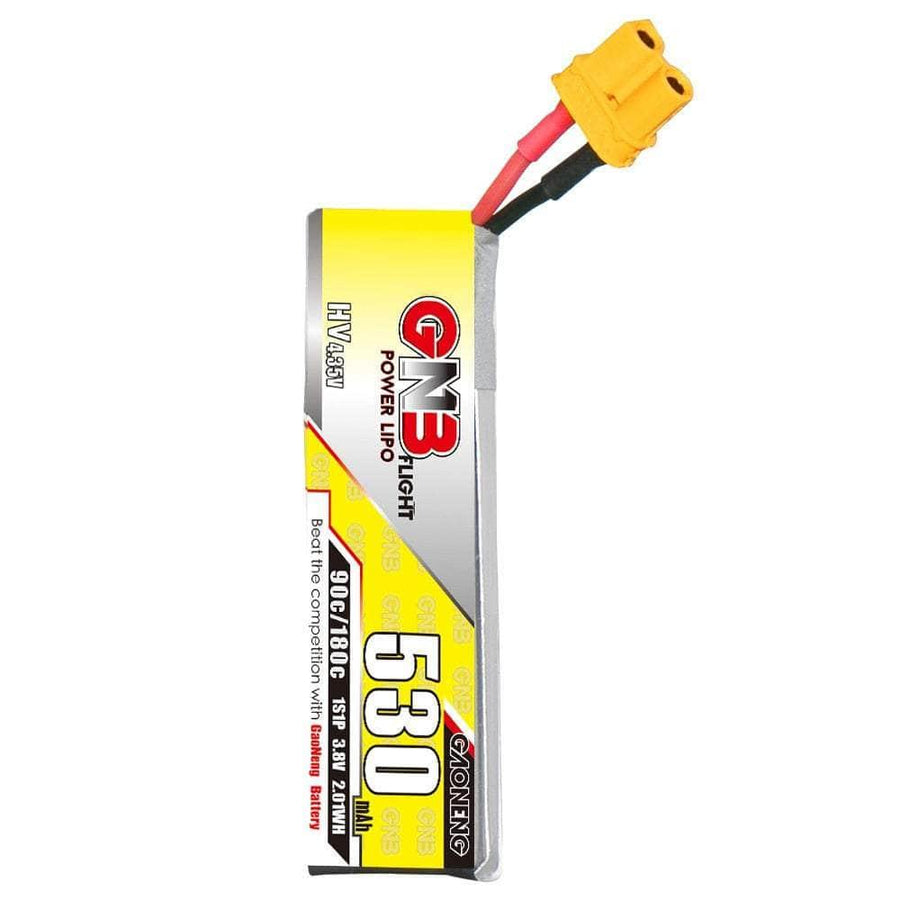 Gaoneng GNB 3.8V 1S 530mAh 90C LiHV Whoop/Micro Battery - XT30 at WREKD Co.