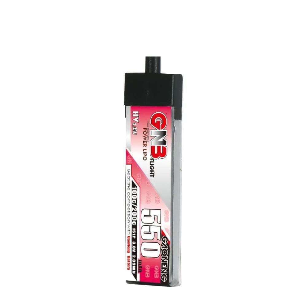 Gaoneng GNB 3.8V 1S 550mAh 100C LiHV Whoop/Micro Battery w/ Plastic Head - A30 at WREKD Co.