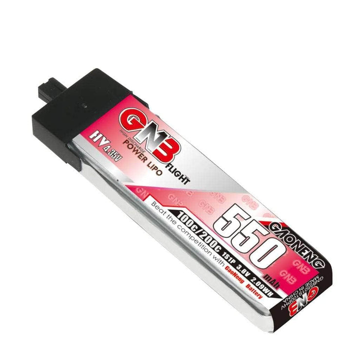 Gaoneng GNB 3.8V 1S 550mAh 100C LiHV Whoop/Micro Battery w/ Plastic Head - A30 at WREKD Co.