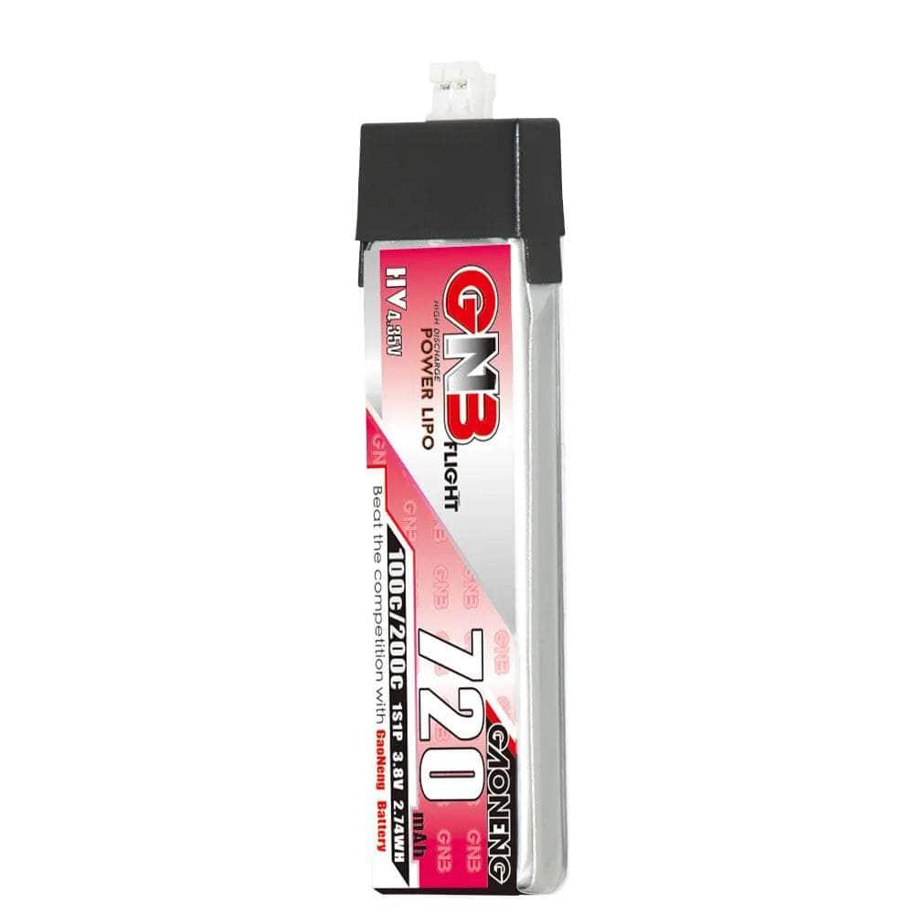 Gaoneng GNB 3.8V 1S 720mAh 100C LiHV Whoop/Micro Battery w/ Plastic Head - PH2.0 at WREKD Co.