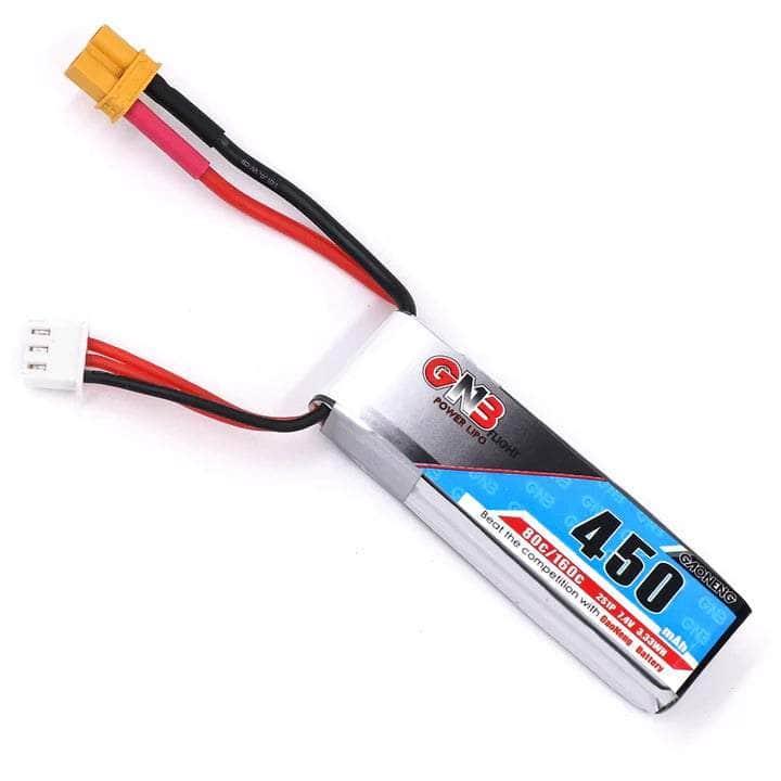 Gaoneng GNB 7.4V 2S 450mAh 80C LiPo Micro Battery w/ XT30 at WREKD Co.