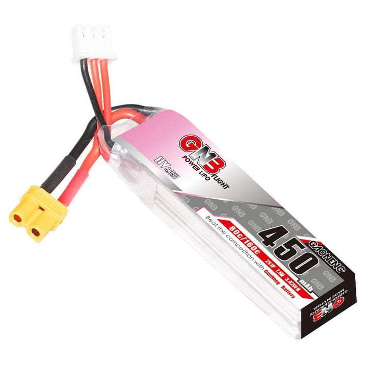 Gaoneng GNB 7.6V 2S 450mAh 80C LiHV Micro Battery (Long Type) - XT30 at WREKD Co.