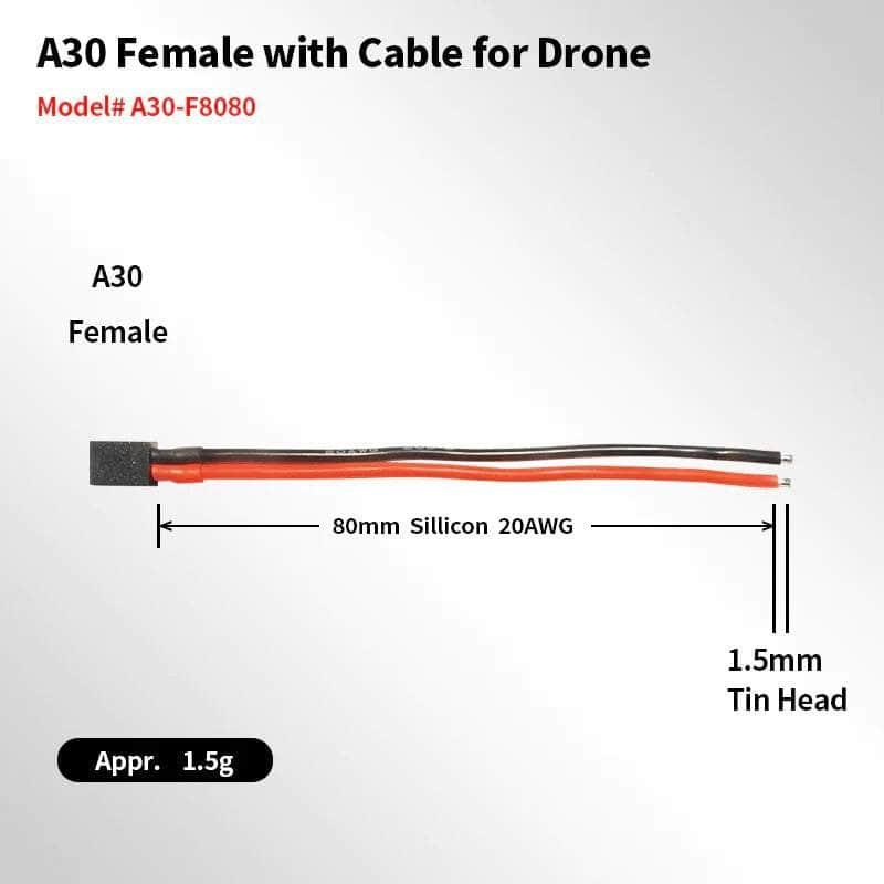 Gaoneng GNB Pigtail A30-F 20AWG 80mm - 5 Pack at WREKD Co.