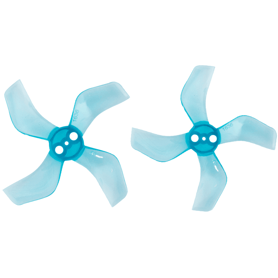 Gemfan 1636 Durable Quad-Blade 40mm Micro/Whoop Prop 8 Pack (1mm Shaft) - Choose Your Color at WREKD Co.
