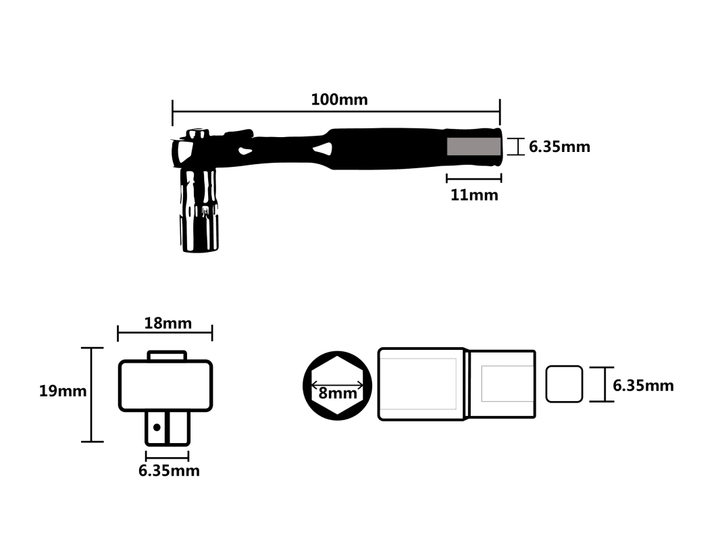 Gemfan 8mm Ratchet Prop Tool at WREKD Co.