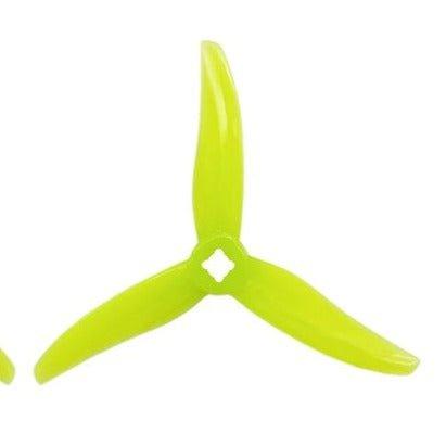 Gemfan Hurricane 3525-3 1.5mm & M5 Tri-Blade 3.5" Propeller w/ Adapter (2CW+2CCW) - Choose Color at WREKD Co.