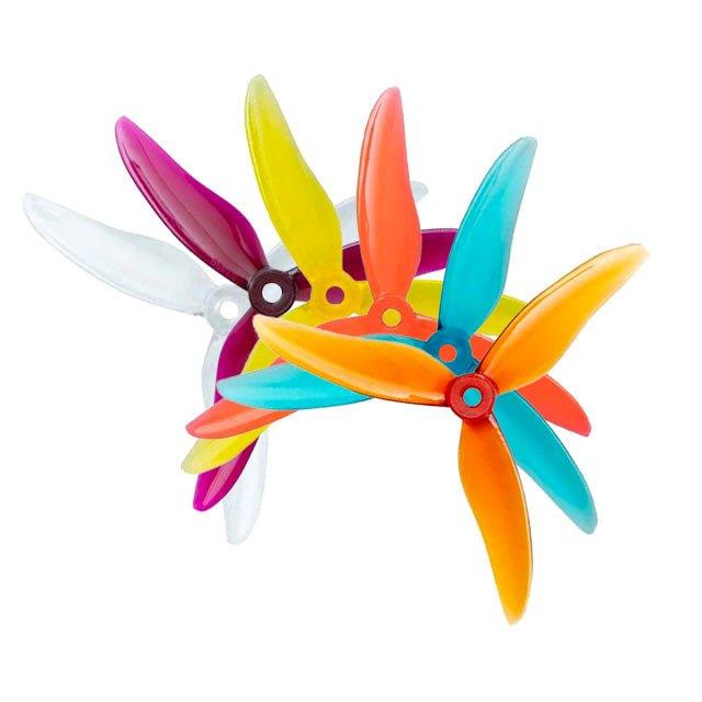 Gemfan Hurricane 51499-3 5.1" Tri-Blade Propeller (2CCW+2CW) - Choose Color at WREKD Co.