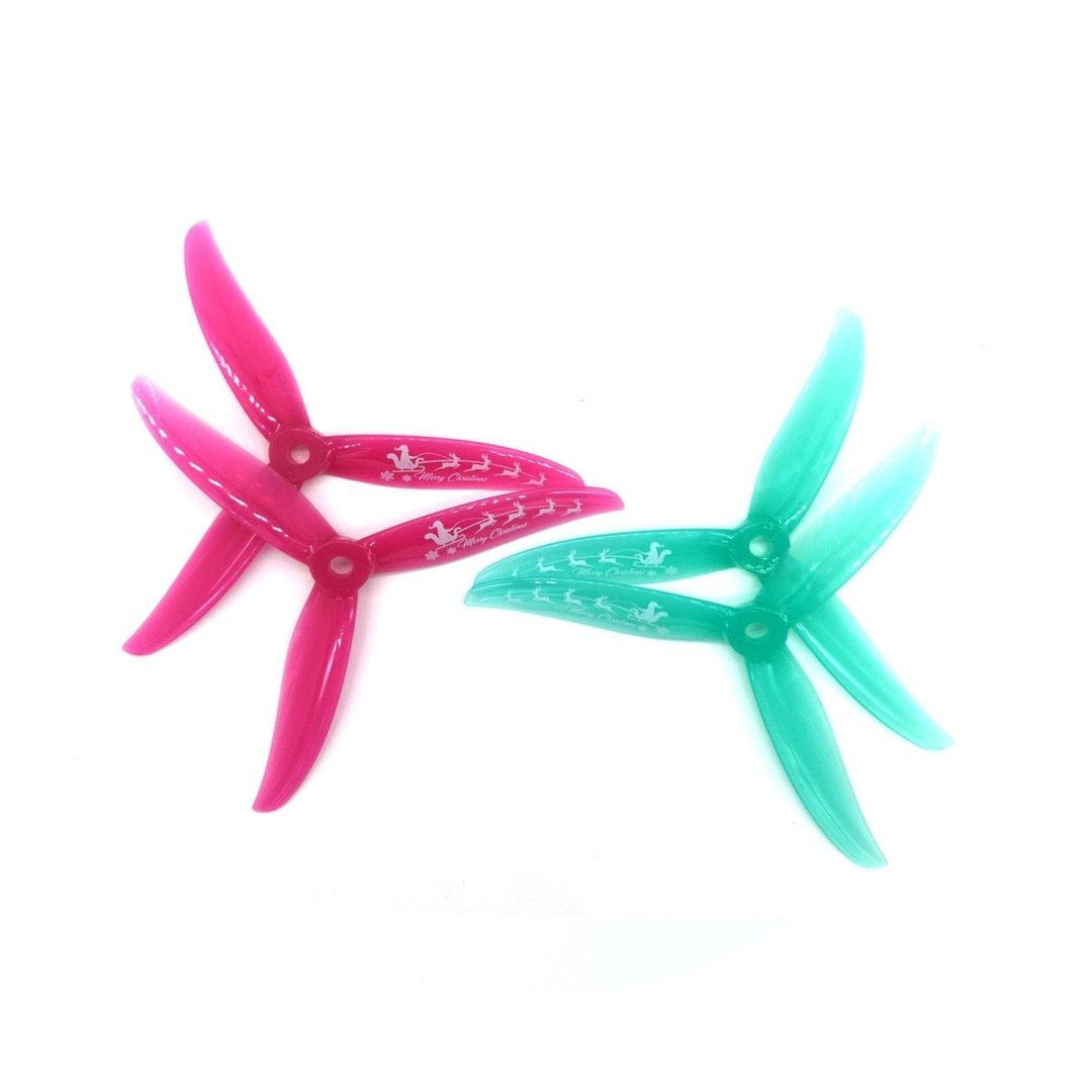 Gemfan SBANG 4934-3 / 4.9" Christmas Holiday Edition Tri-Blade FPV Drone SBANG Freestyle Props (4 pairs) at WREKD Co.