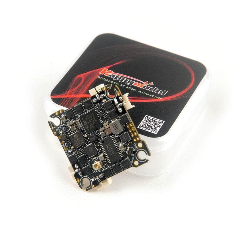 HappyModel CrazyF411 F4 2-4S Whoop/Toothpick AIO Flight Controller w/ 20A 8Bit 4in1 ESC - ELRS 2.4GHz (UART) at WREKD Co.