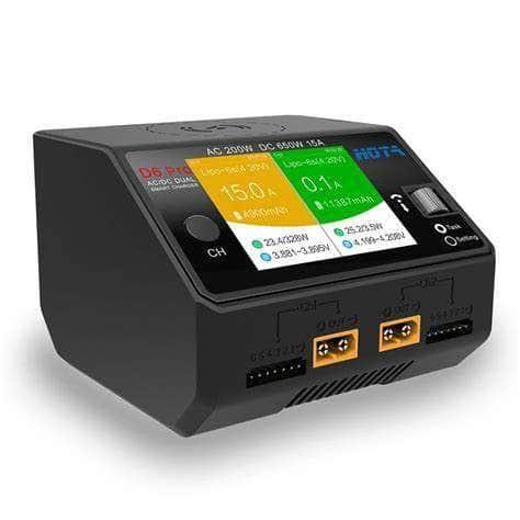 HOTA D6 Pro 325W 15A 1-6S Dual Channel AC/DC Smart Charger w/ Wireless Cellphone Charging - Choose Your Color at WREKD Co.
