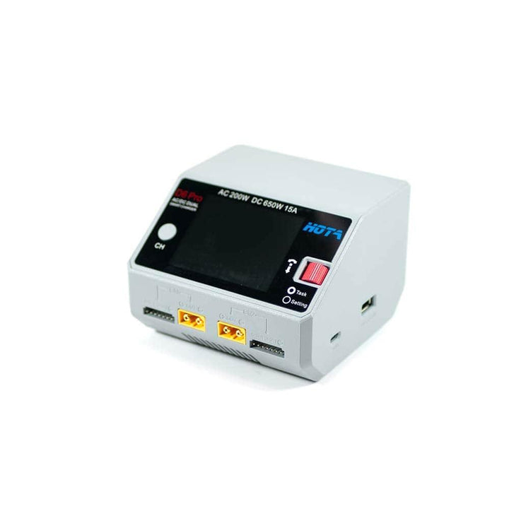 HOTA D6 Pro 325W 15A 1-6S Dual Channel AC/DC Smart Charger w/ Wireless Cellphone Charging - Choose Your Color at WREKD Co.