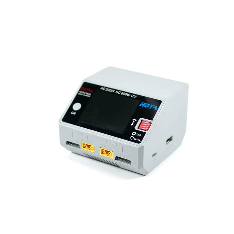 HOTA D6 Pro 325W 15A 1-6S Dual Channel AC/DC Smart Charger w/ Wireless Cellphone Charging - Choose Your Color at WREKD Co.