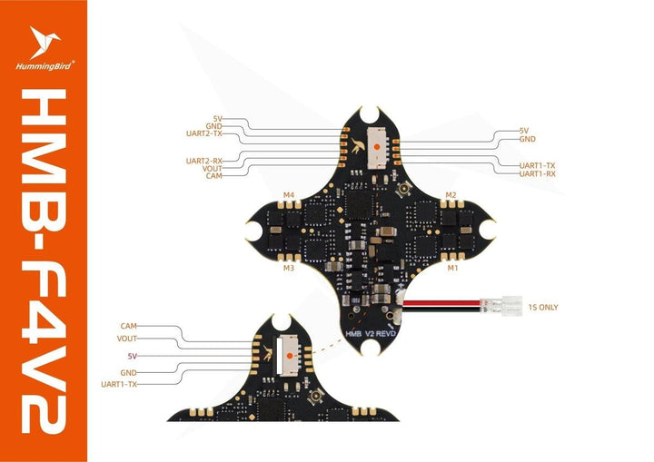 HummingBird F4 V2 Flight Controller (ELRS) at WREKD Co.