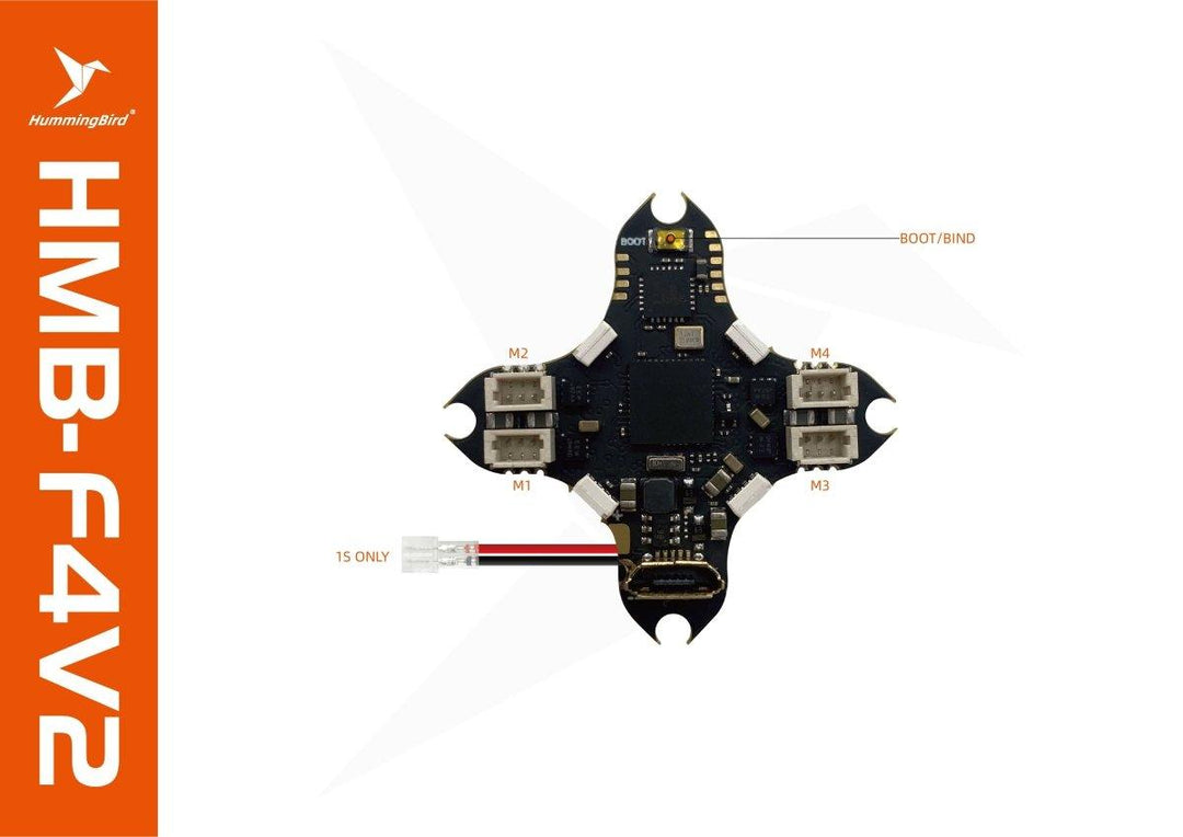 HummingBird F4 V2 Flight Controller (ELRS) at WREKD Co.