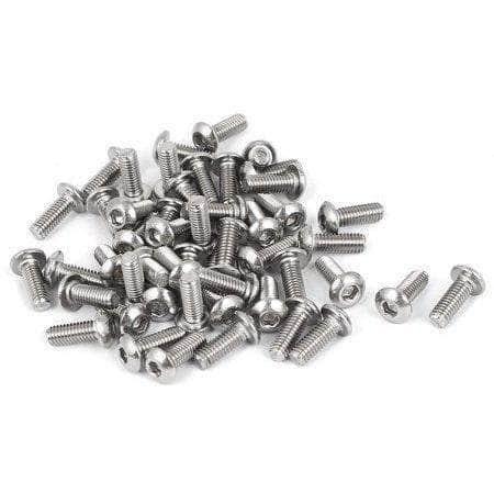 M3 Steel Bolts, Hex, Button Head (20pcs) - Choose Size at WREKD Co.