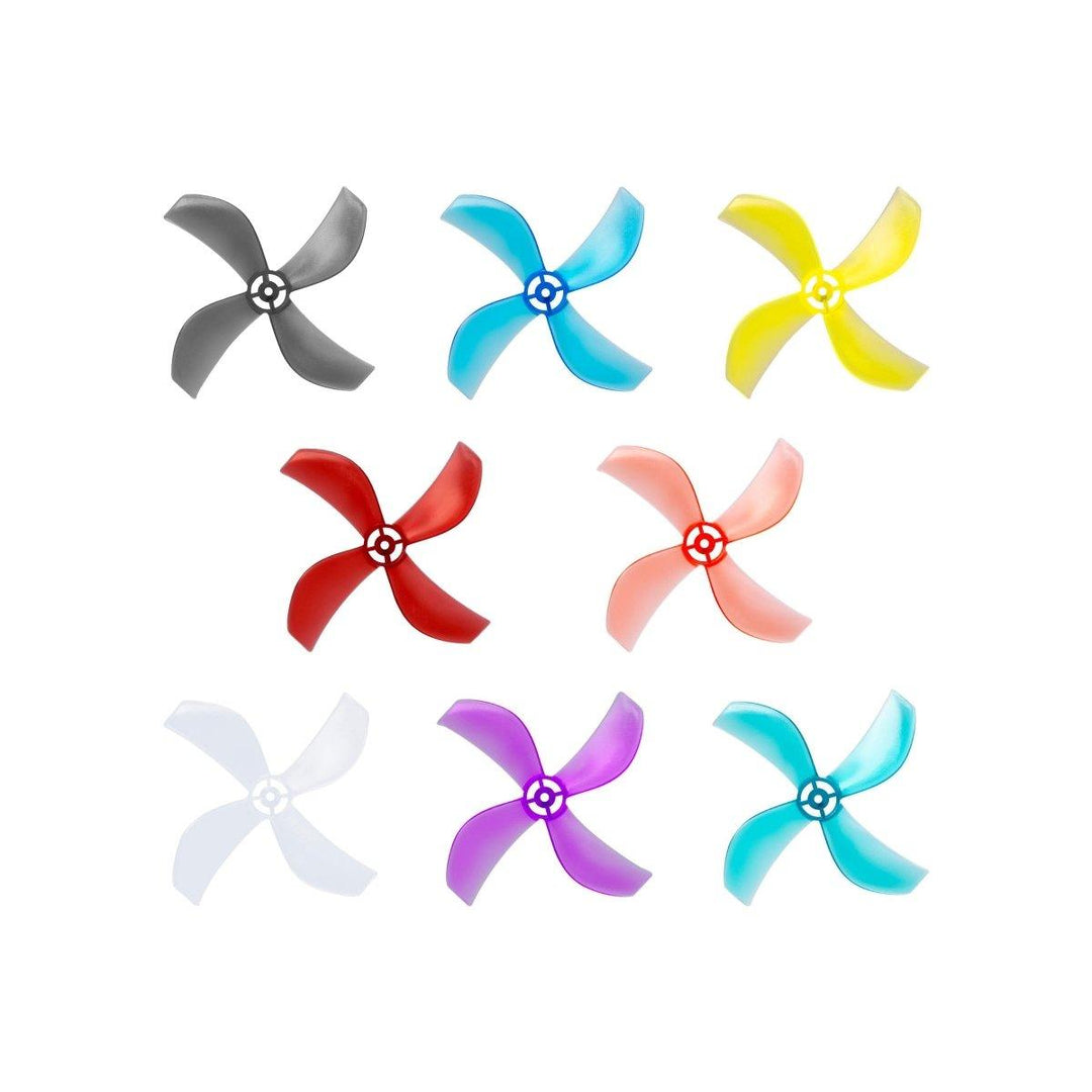 NewBeeDrone Azi (Quad Blade) Micro Propellers 31mm -0.8mm Shaft (4CCW+4CW) at WREKD Co.