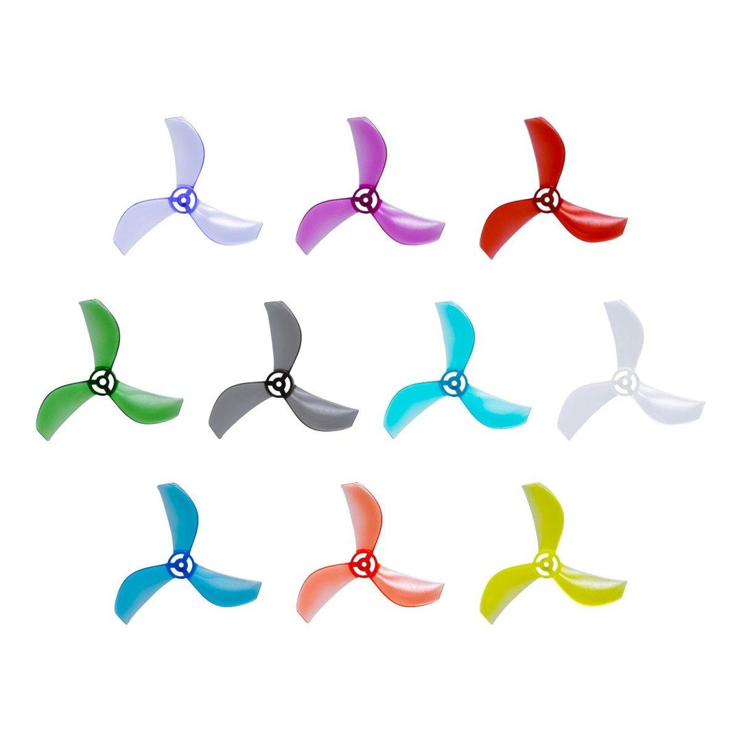 NewBeeDrone Azi (Tri Blade) Micro Propellers 31mm - 1.0mm Shaft (4CCW+4CW) at WREKD Co.