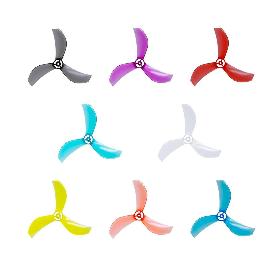 NewBeeDrone Azi (Tri-Blade) Micro Propellers 40mm - 1.0mm Shaft (4CCW+4CW) at WREKD Co.