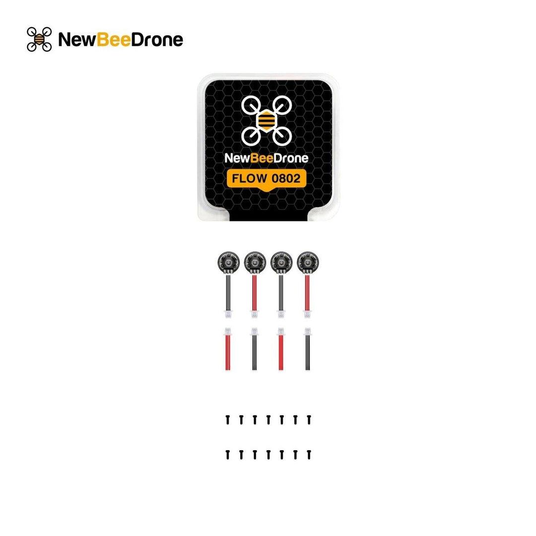 NewBeeDrone Flow 0802 Dual Ball Bearing Whoop motor 19000kv (Set of 4) at WREKD Co.