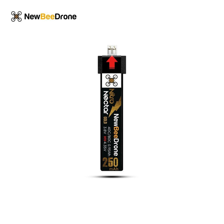 NewBeeDrone Nitro Nectar Gold 250mAh 1S HV LiPo Battery (4 Battery) at WREKD Co.