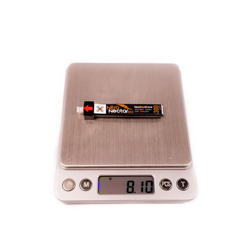 NewBeeDrone Nitro Nectar Gold 3.8V 1S 300mAh 40/80C LiHV Whoop/Micro Battery - Choose Version at WREKD Co.