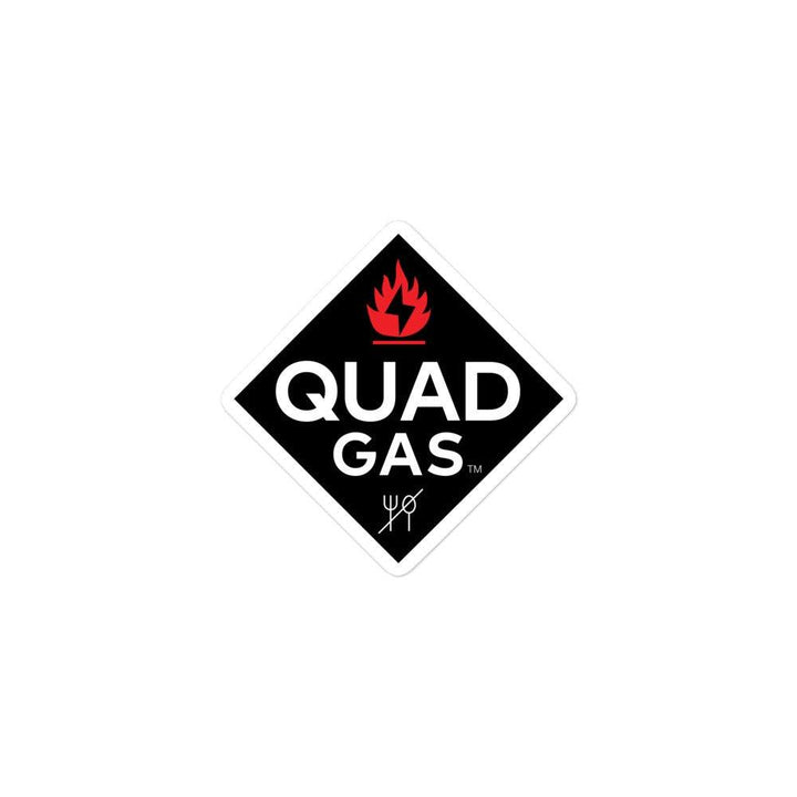 Quad Gas Logo Sticker - Choose Size at WREKD Co.