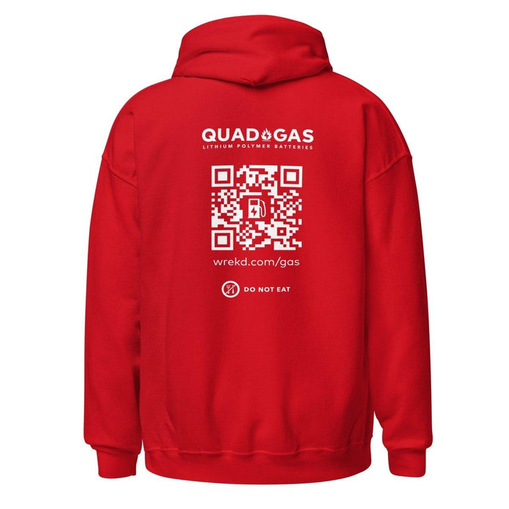 Quad Gas Red Unisex Hoodie at WREKD Co.