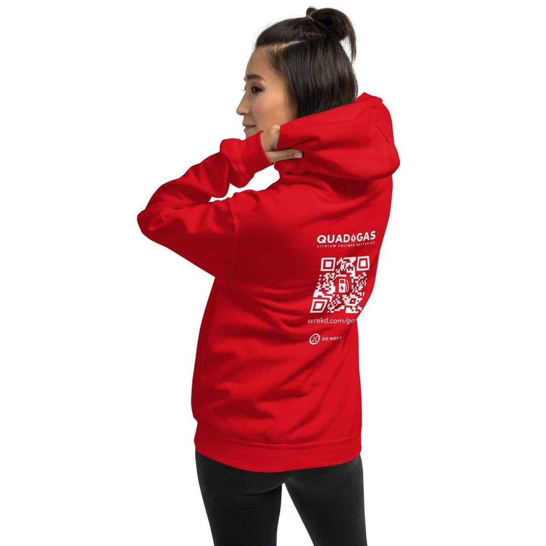 Quad Gas Red Unisex Hoodie at WREKD Co.