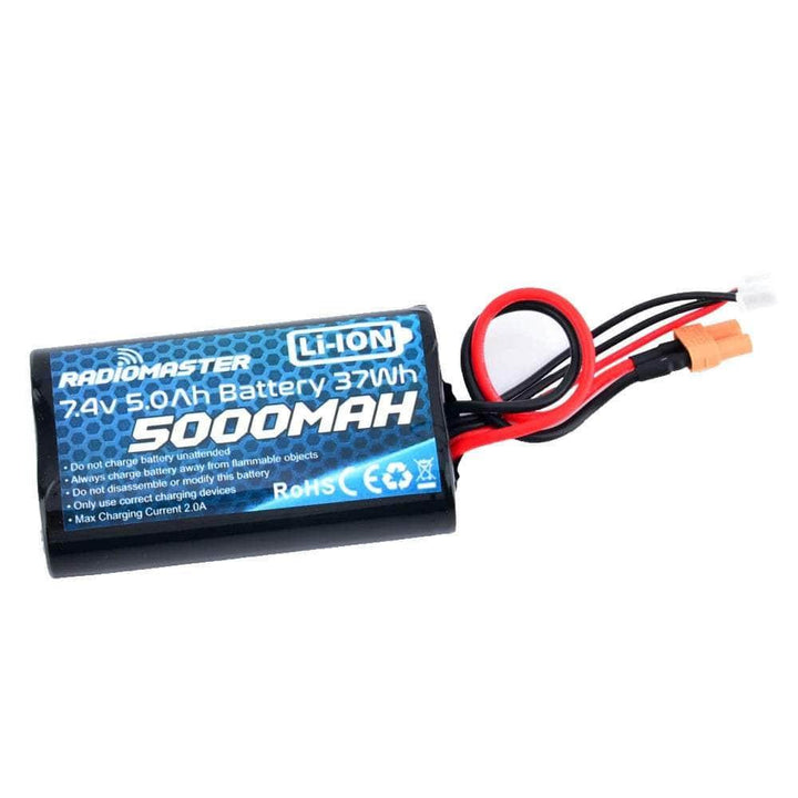 RadioMaster 7.4V 2S 5000mAh Li-Ion Battery for Transmitters - XT30 at WREKD Co.