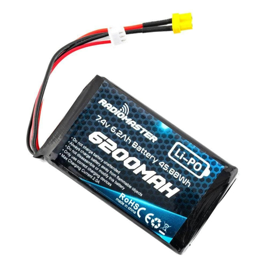 RadioMaster 7.4V 2S 6200mAh Li-Po Battery for Boxer / TX16S - XT30 at WREKD Co.