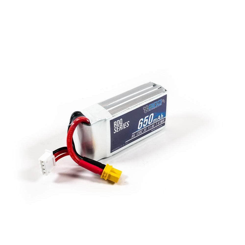 RDQ Series 11.4V 3S 650mAh 120C LiPo Whoop/Micro Battery - XT30 at WREKD Co.