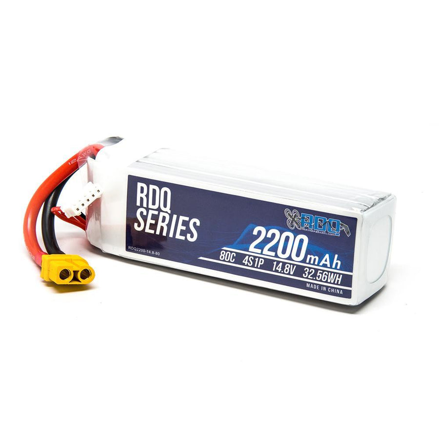 RDQ Series 14.8V 4S 2200mAh 80C LiPo Battery - XT60 at WREKD Co.