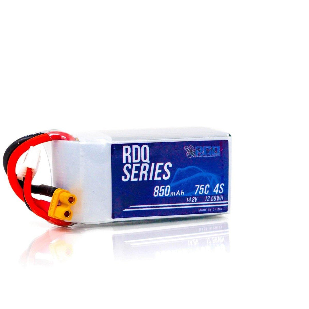 RDQ Series 14.8V 4S 850mAh 75C LiPo Micro Battery - XT30 or XT60 at WREKD Co.